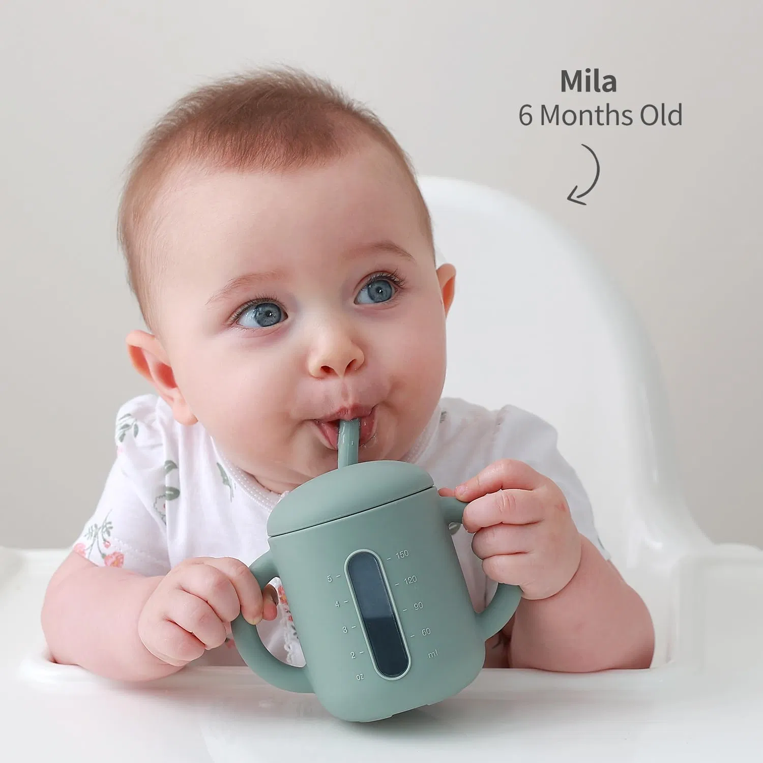 Baby Silicone Sippy Straw Water Cup