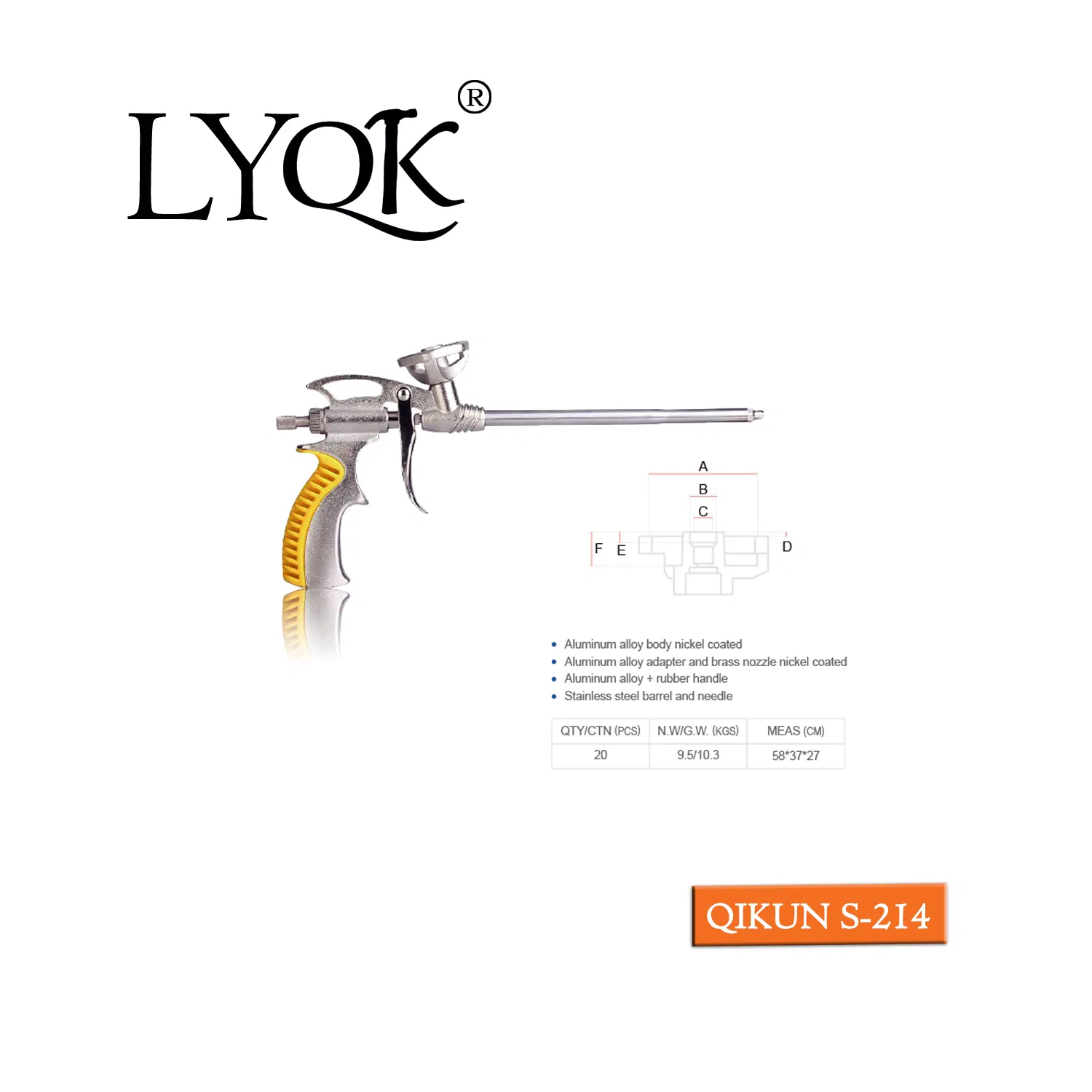 S-213 New Design PU Spray Polyurethane Foam Gun