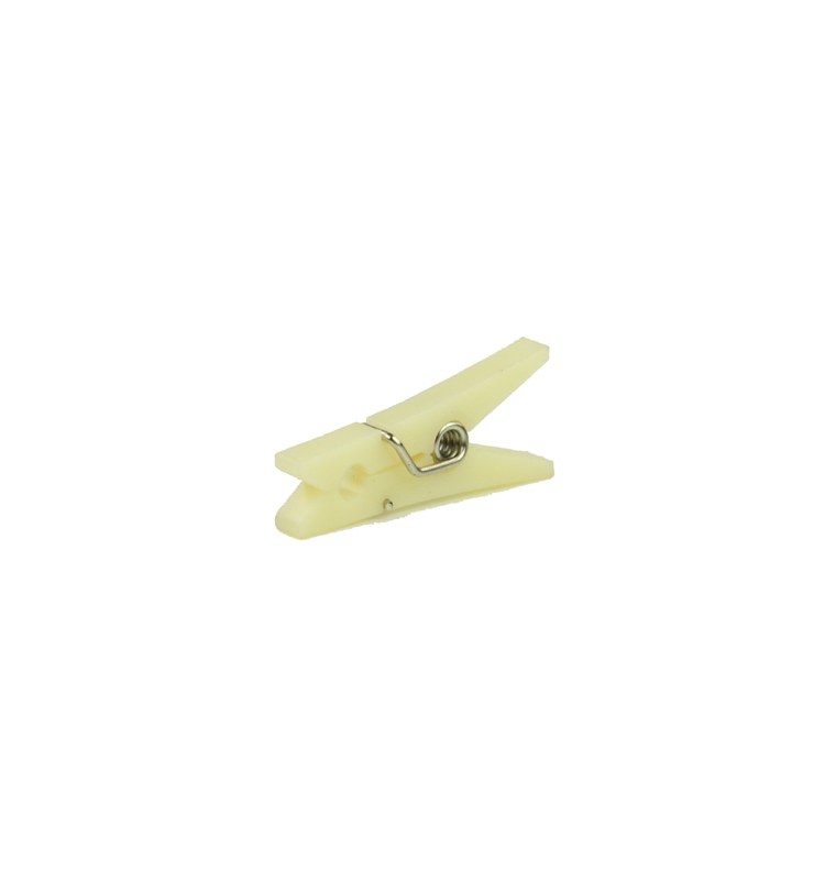 Mini Plastic White Windproof Spring Clip