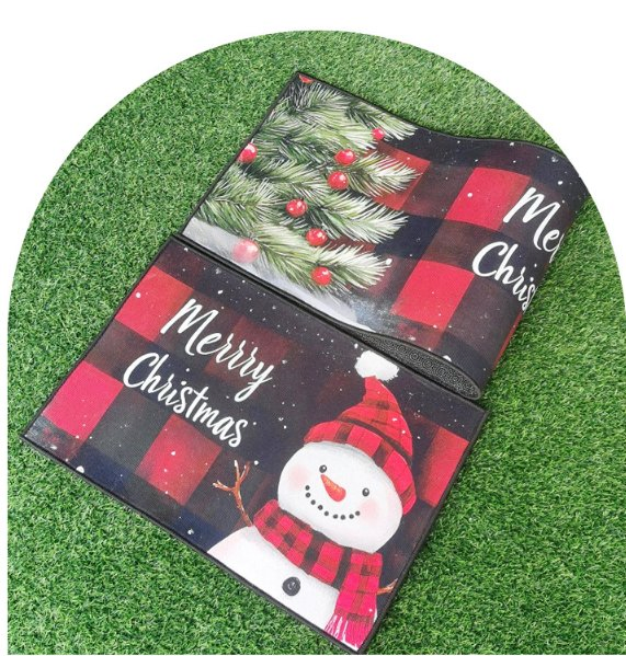 Christmas Decoration Rug - Festive Non-Slip Floor Mat Party Room Atmosphere