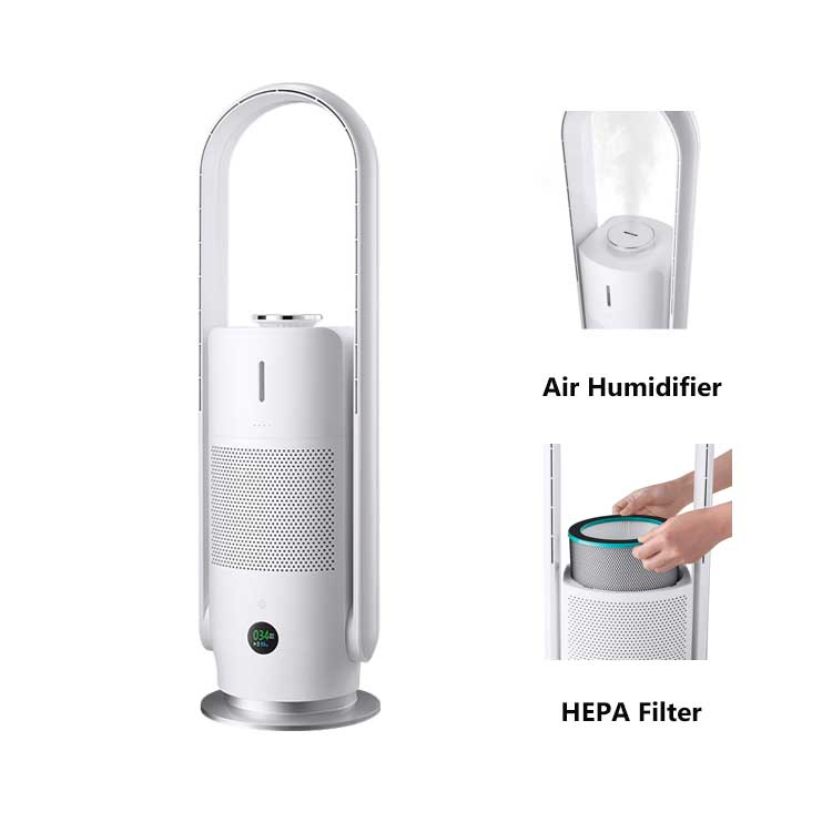 ODM OEM GS Professional HEPA1314 Filter Mini Humidifier Fan Desktop Bladeless Fan