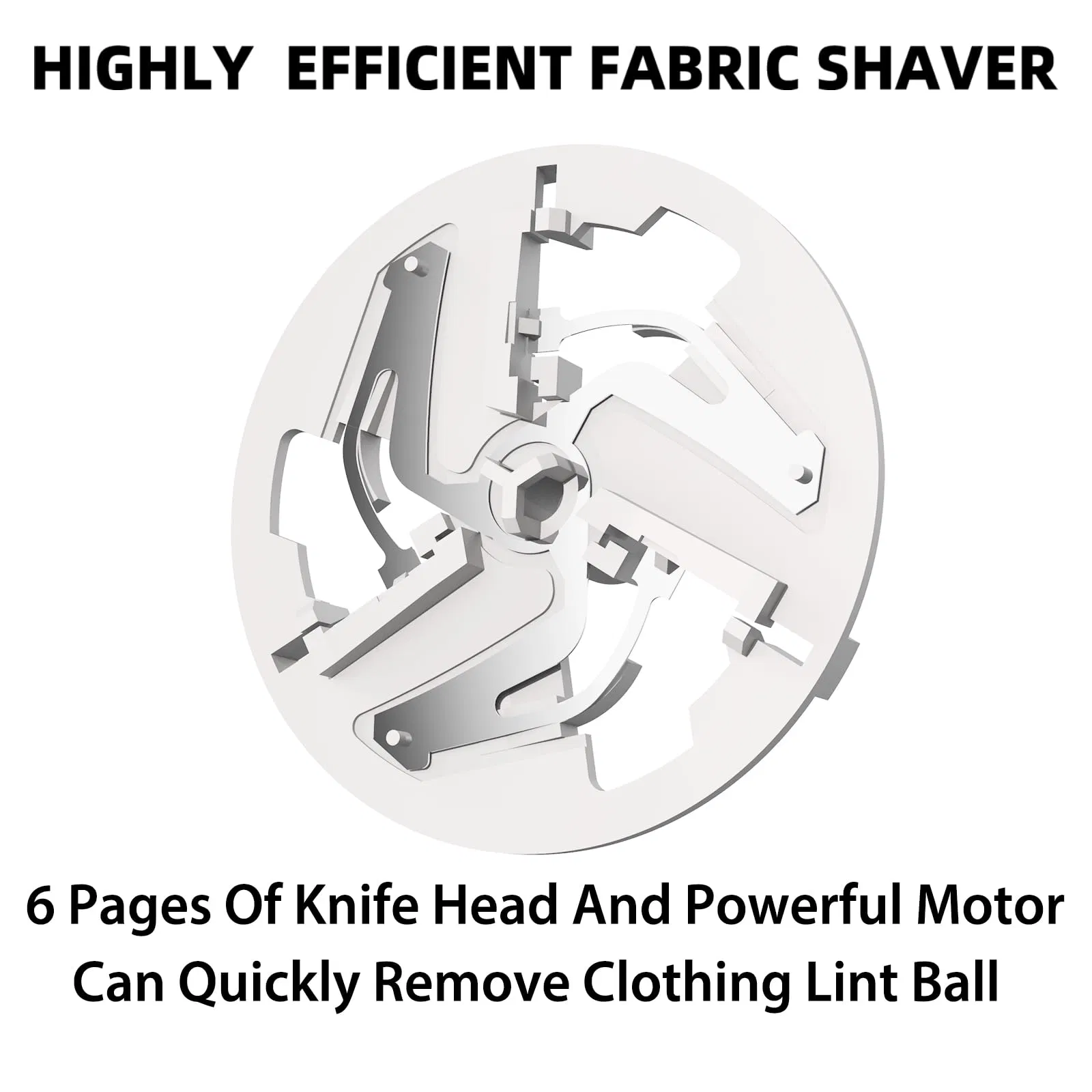 6-Page Blade Electric Clothes Fuzz Pilling Battery Operated Fabric Shaver Lint Remover