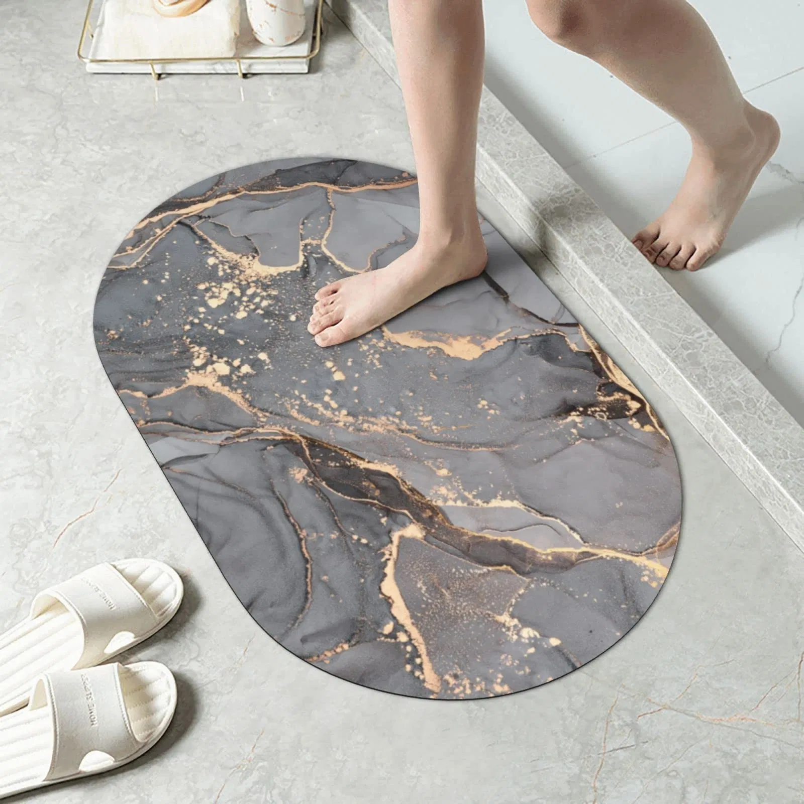 Quick Dry Bathroom Non Slip Floor Modern Bathtub Rugs Diatomite Bath Mat for Bathroom Kitchen Bedroom Home