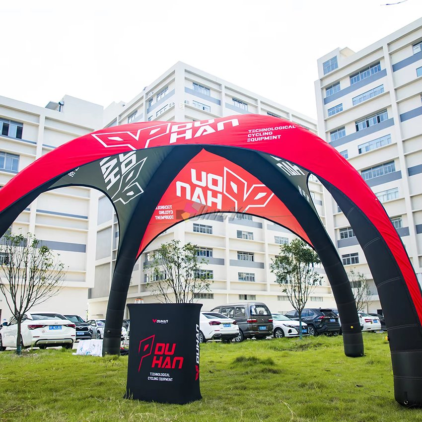 Custom Printing Advertising Outdoor Events X Tube Inflatable Tent + Inflatable Column