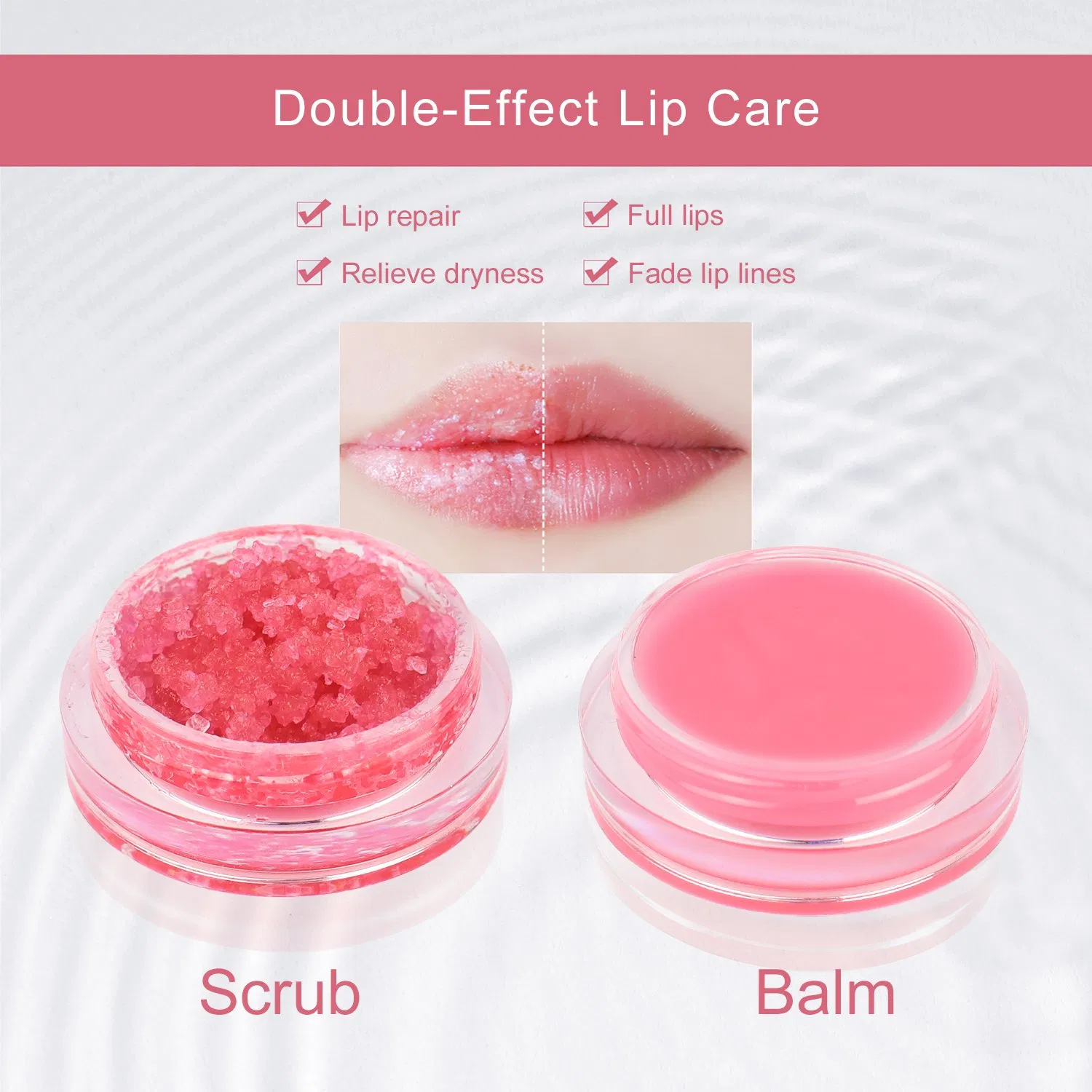 Hot Selling Natural Lip Skin Care Set Lip Scrub Hydrating Moisturizing Lip Balm