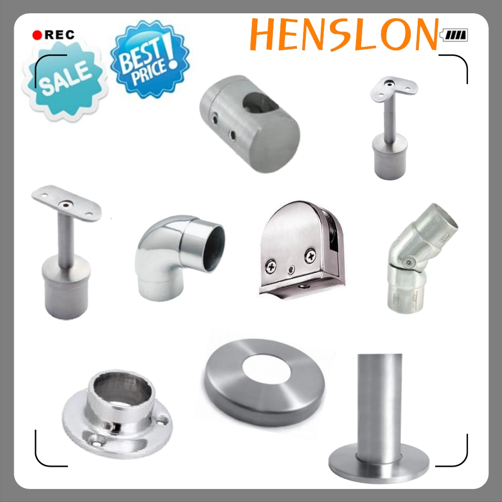 Factory Supply 316 Stainless Steel Frameless Glass Baluster Handrail Connector Clamp Rails