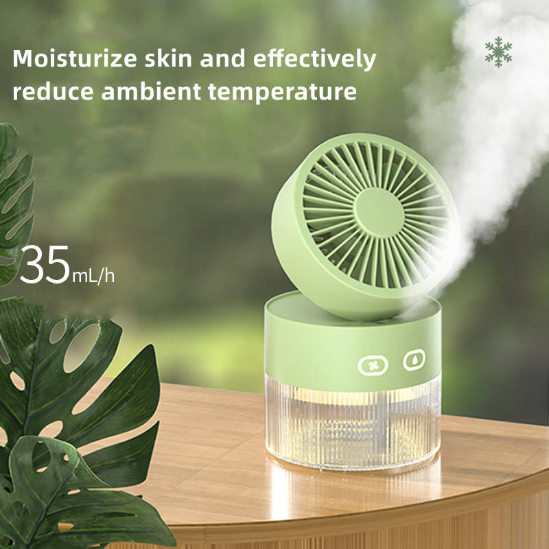 Air Cooler Fan Humidifier Mist Cooling USB Rechargeable Table Fan