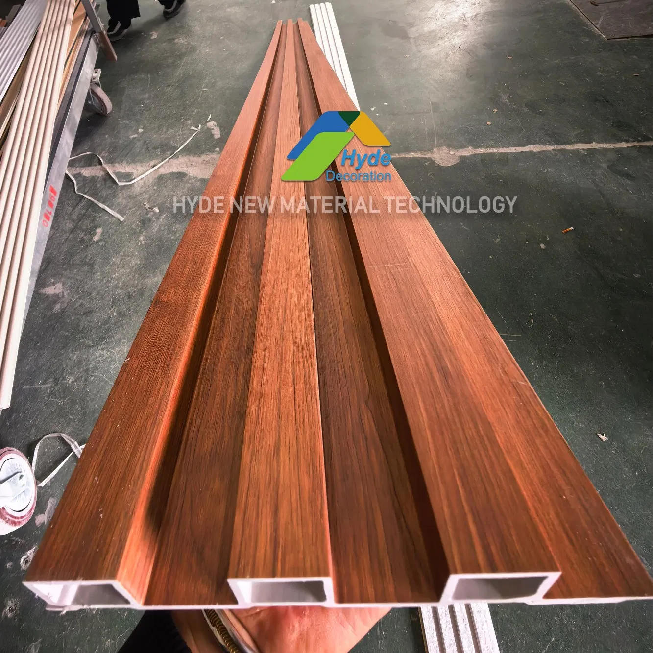 China Interior WPC Ceiling Decorative Panel Manufacturer Size 195*25*2900mm Fluted WPC Wall Panel