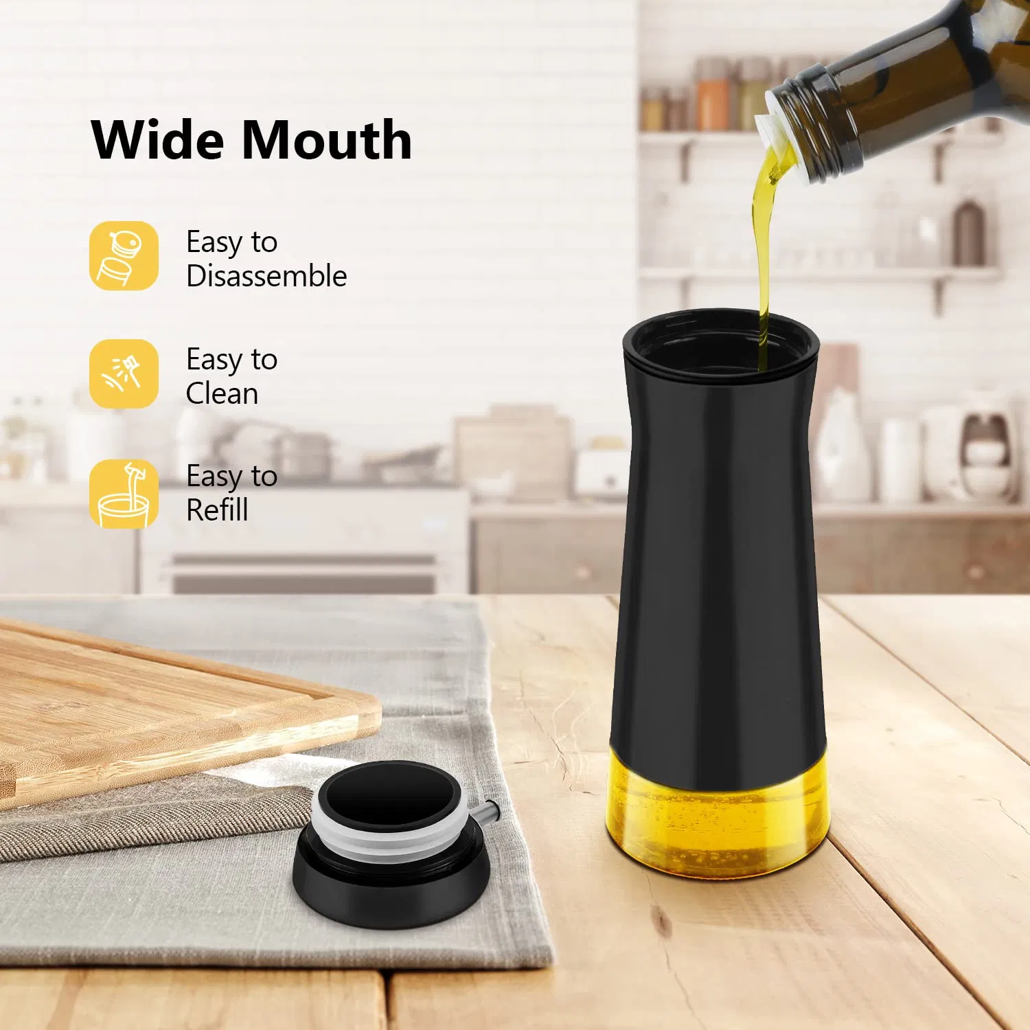 Oil and Vinegar Dispenser Oil Dispenser Bottle for Kitchen with Drip Free