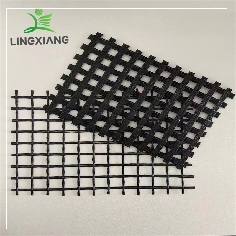 China Factory OEM Mining Use Geogrid Road Use Fiberglass Geogrid Composite Polyester Geogrid