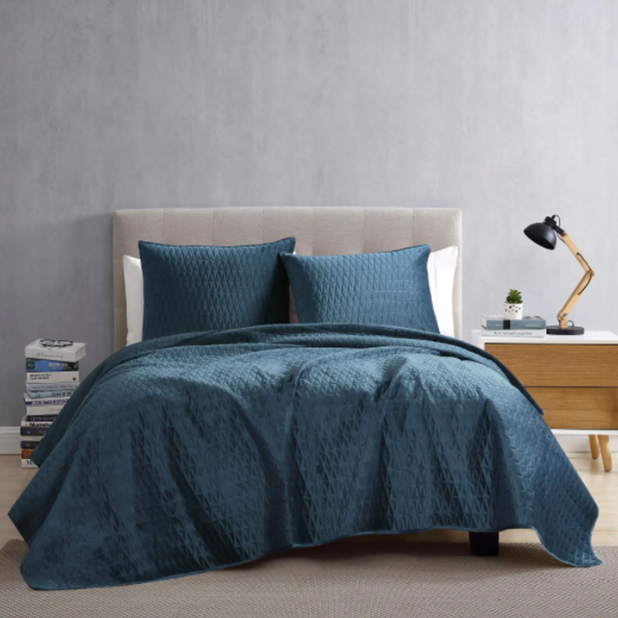 Плед Micro Velvet Pinsonic 3 предмета, роскошный стеганый