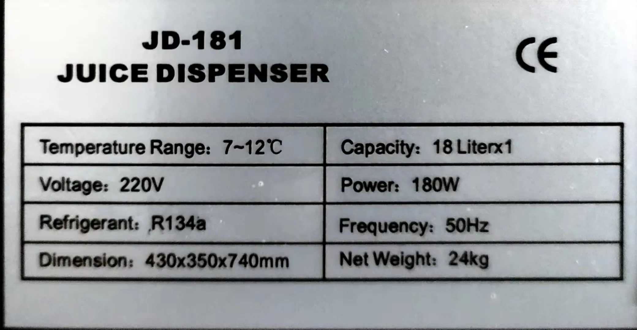 Commercial 1 Tanks Cold Juice Dispenser Beverage Large Capacity Drink Dispenser