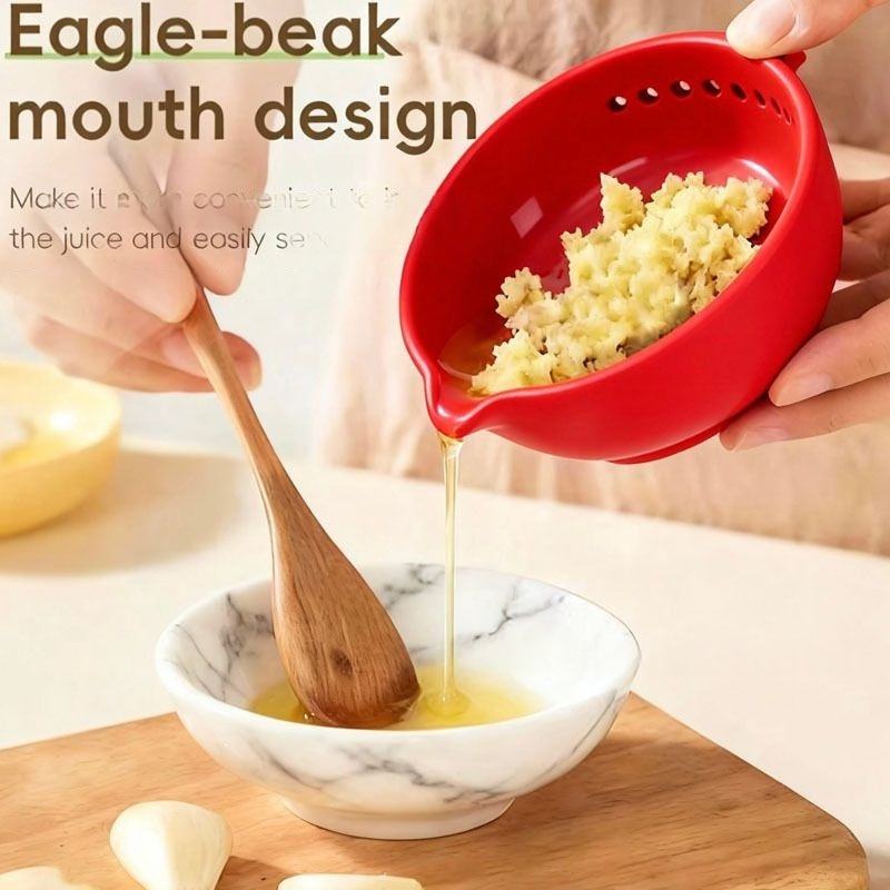 Garlic Grater Herb Bowl with Herb Storage Bowl Garlic Mincing and Cooking Garnish Durable Easy Store Home Gadgets