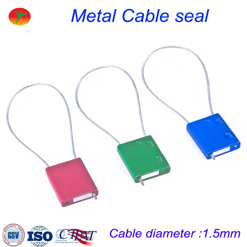 Metal Truck Cargo Security Cable Seal with 1.5mm Cable Diameter