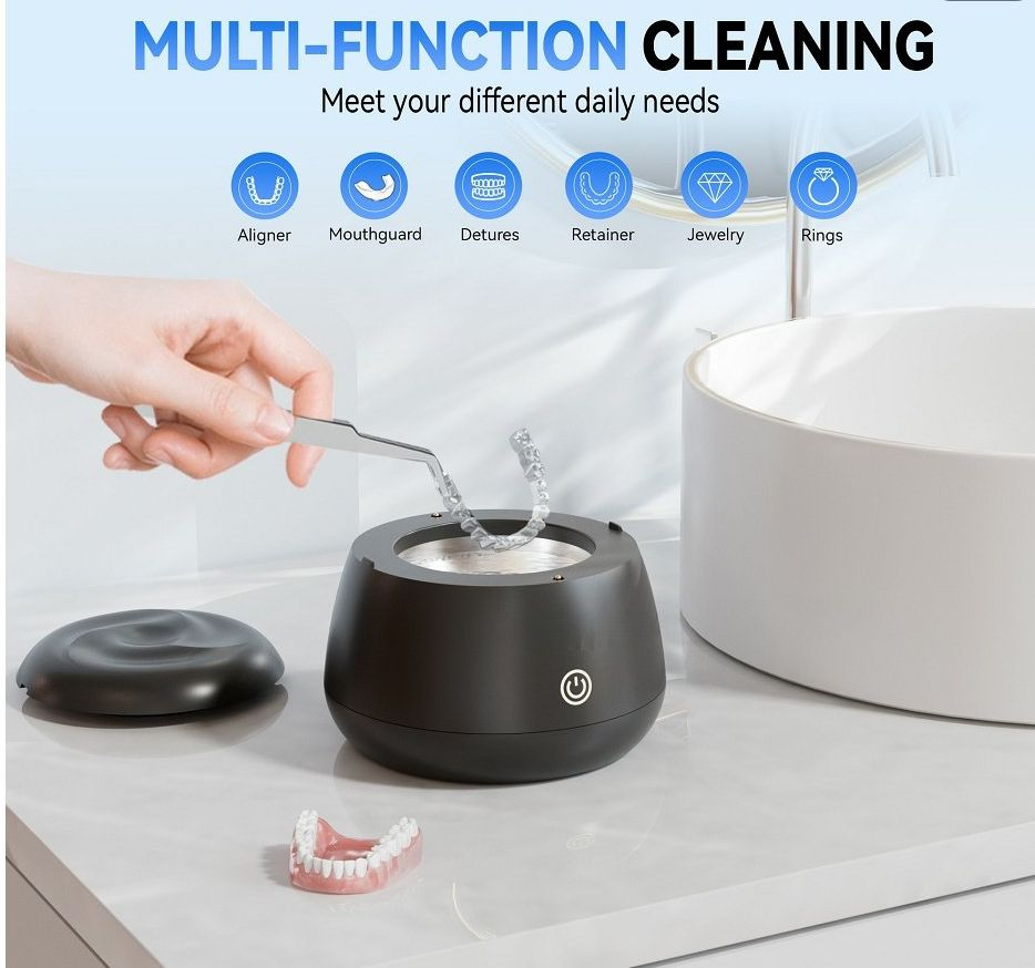 Aligner Retainer Denture Household Mini Ultrasonic Appliance 200ml