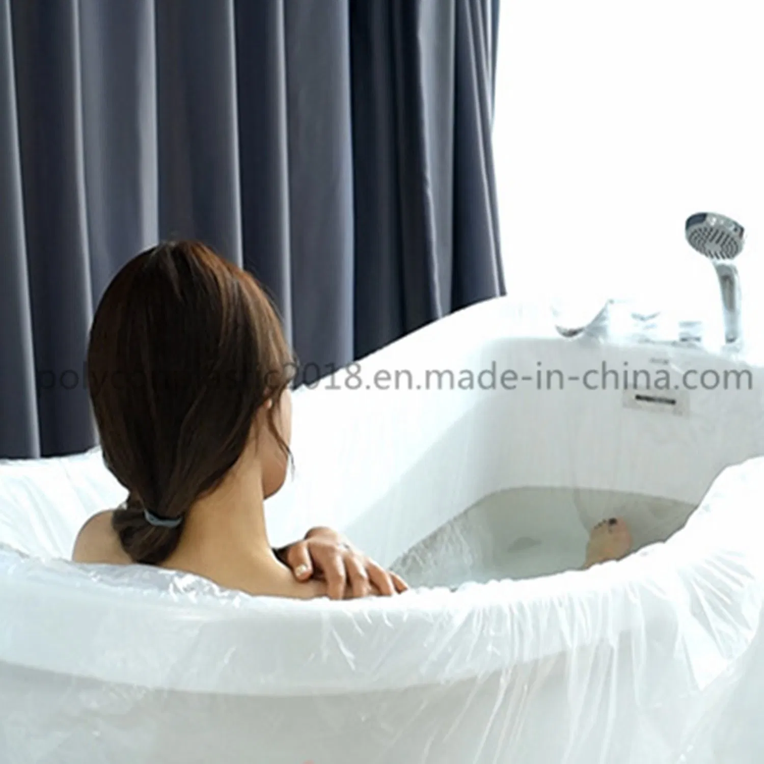 Hot Sale Custom Disposable Bathtub Bag Large Hotel Bathtub Liners Plastic Bag