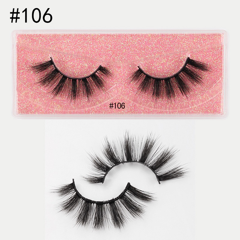 Private label False Eyelashes 3D Curly Synthetic Lashes
