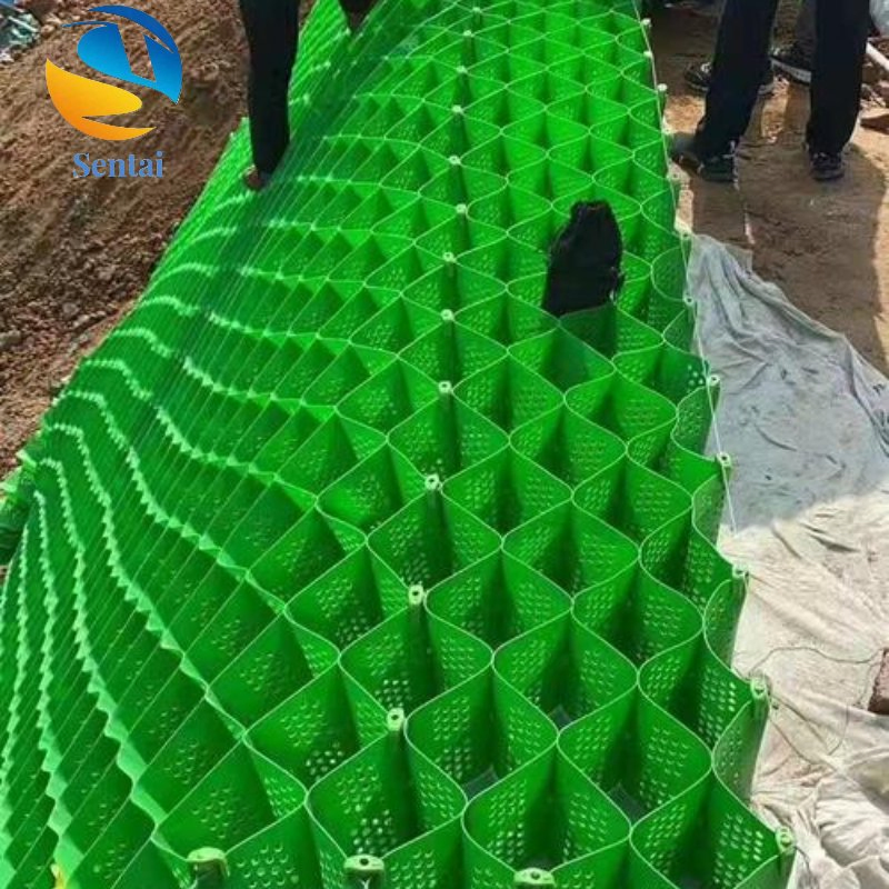 Strengthening HDPE High Strength Perforated Honeycomb Confinement System for Geogrid Chamber Roadbed and River Treatment Beenest Geogrid Room