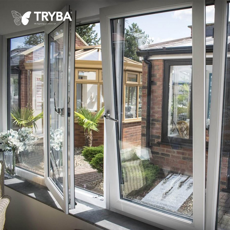 Energy Efficient Low-E Triple Galzed Thermal Break Aluminium Tilt and Turn Window