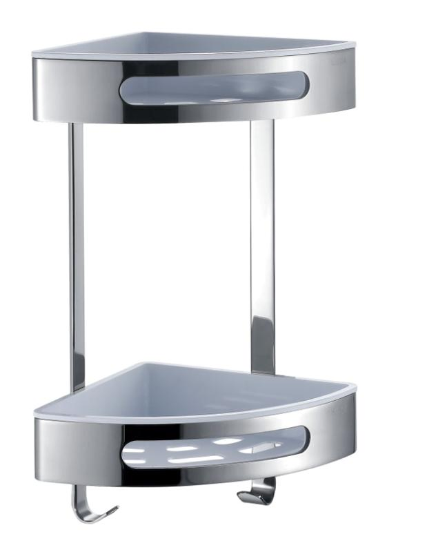 Bathroom Accessories Double Layer Bathroom Organizer Basket Towel Hook