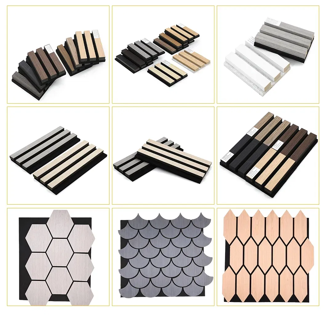 Wood Strip Acoustic Panel Grille Type for Wall Decoration