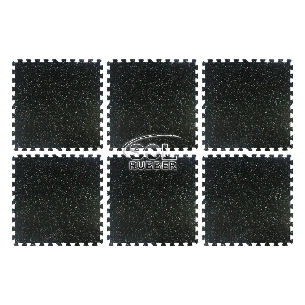 Sol Rubber Fitness Room EVA Foam Mats with Rubber Top