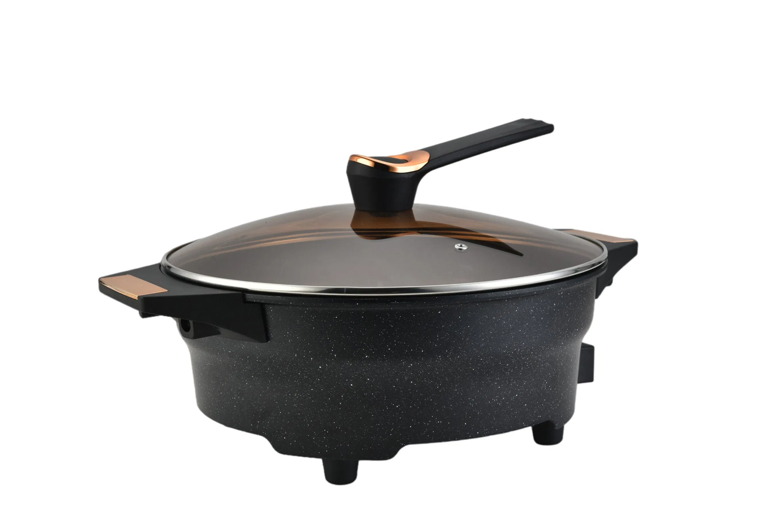 Electric Pot Cooking 1500W Non-Stick Steam Fish Frying Pan Skillets 32cm