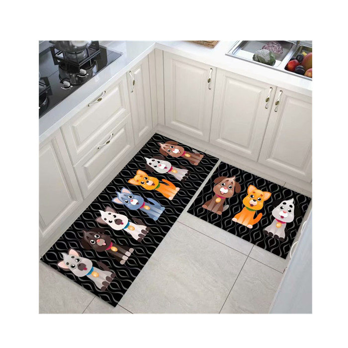 Heavy Duty Elegent Comfortable Anti Slip Custom Printing Kitchen Rug