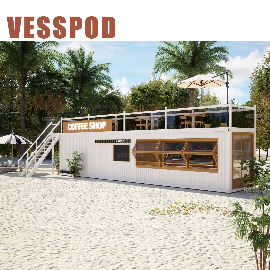 Container Bar Kitchen Cafe Container Coffee Shop 20 FT Container Restaurant