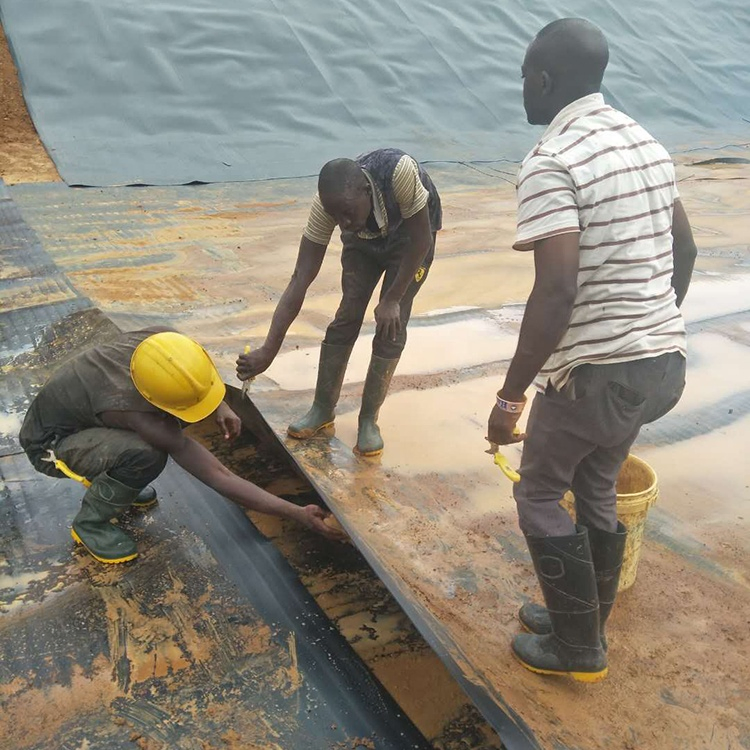 Construction Material 0.2-3mm Waterproof Impermeable Sheet Film Smooth Textured LLDPE HDPE Geomembrane for Pond Liner Landfill Mining Water Reservoir Liner