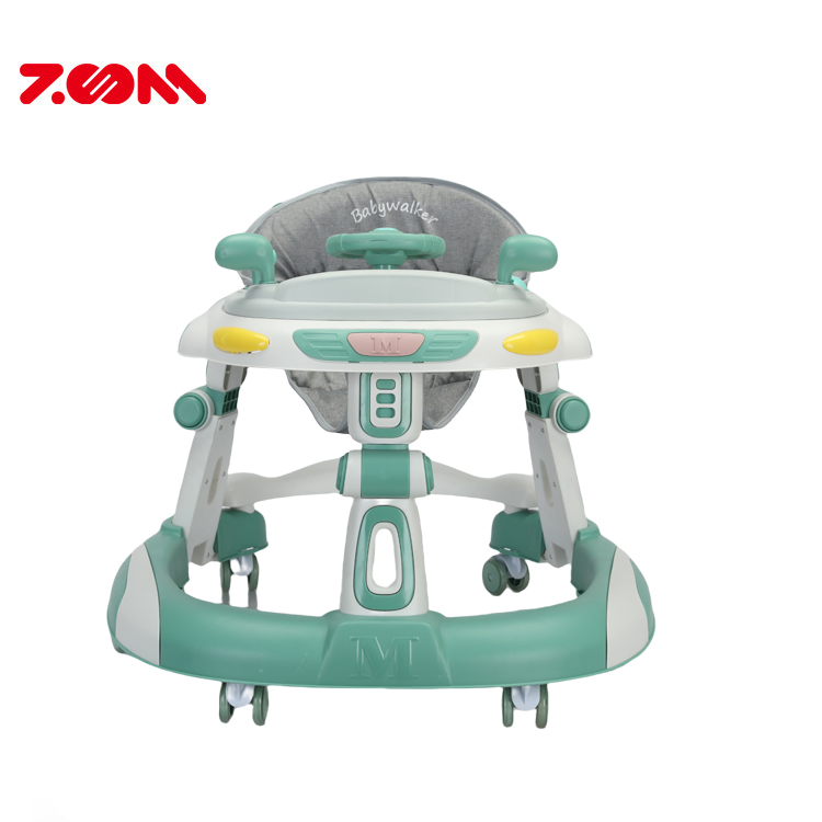 One-Button Folding Plastic Baby Walker