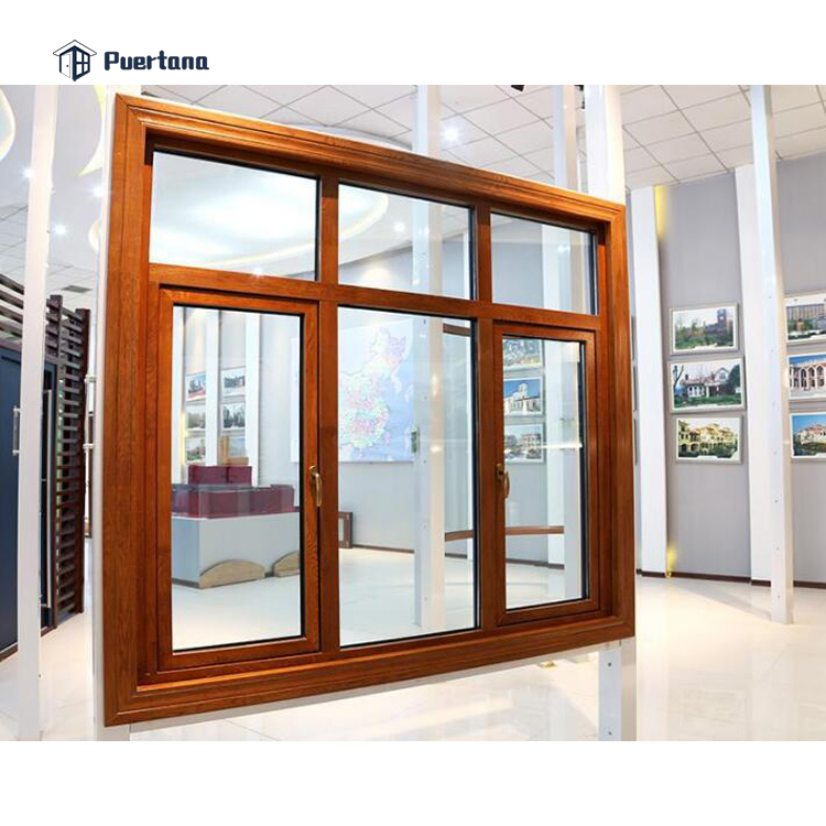 Nfrc Standard Unique Design Waterproof Double Safety Glass Aluminum Wood Wooden Frame Double Glazed Awning Windows
