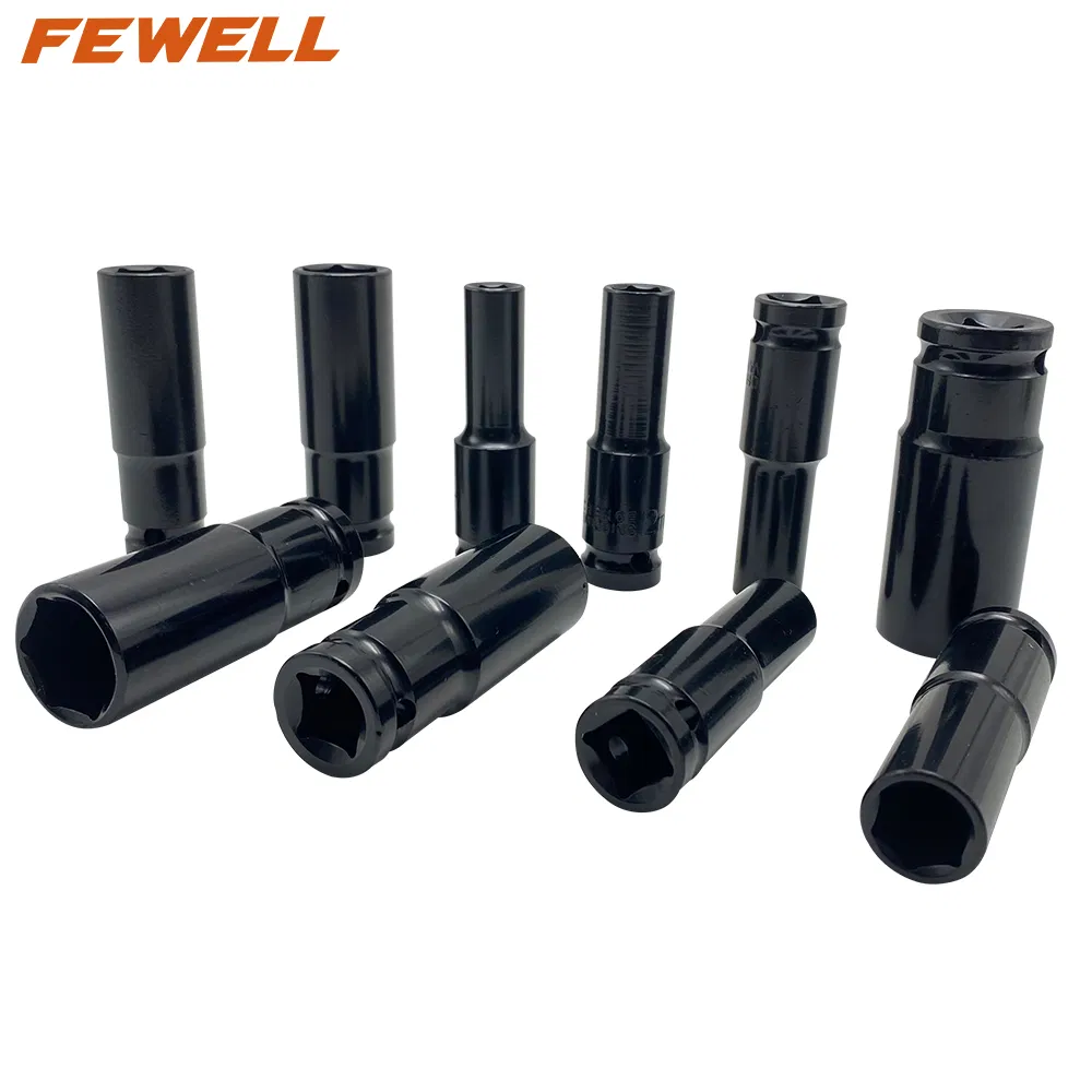 10PCS 1/2 Box Hex Wrench Head Spanner Deep Socket Set Car Repair Tool Ratchet Air Impact Driver Deep Sockets