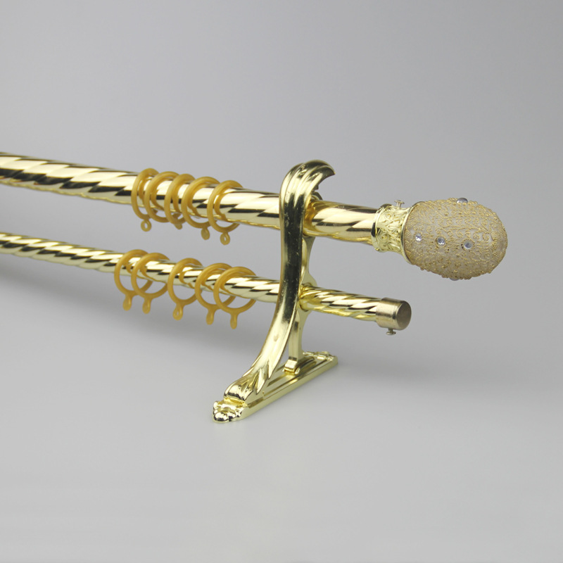 Custom Installation Curtain Rod Convenient Extendable Telescopic Adjustable Curtain Rod Pole Set