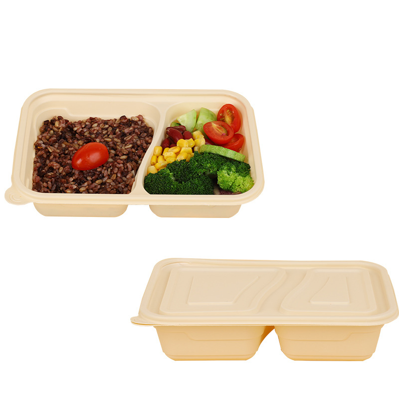 Biodegradable Disposable Lunch Box Safe Eco Friendly Degradable Packaging Boxes Takeaway Food