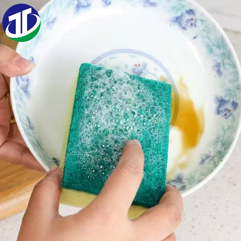 Eco Non-Scratch Dish Scrub Sponges for Cleaning Scouring Pad
