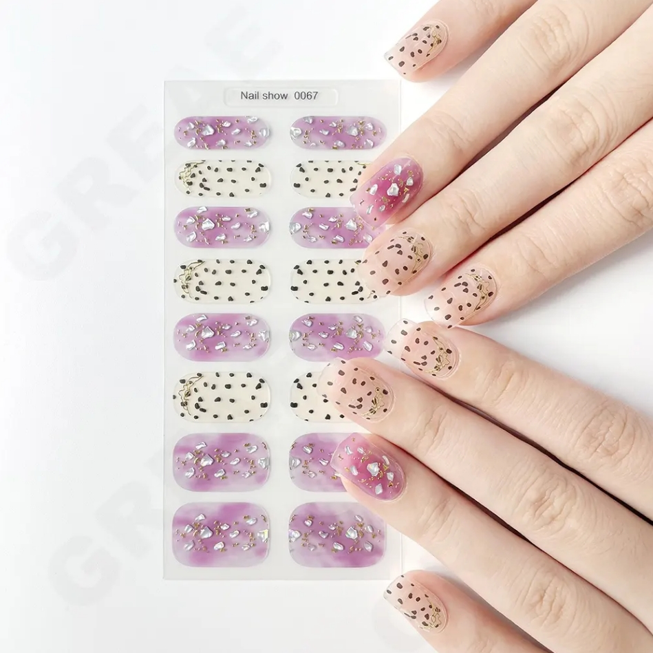 Wholesale New Arrival DIY Nail Stickers Custom Logo Gel Nail Wraps & Strips