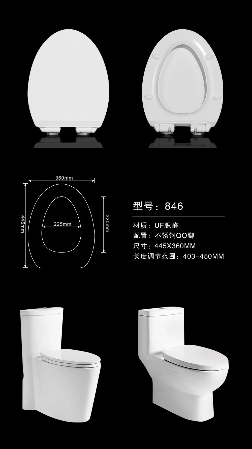 Sustainable Recycled Environment Friendly Slimline Luxury Toilet Seat Cover