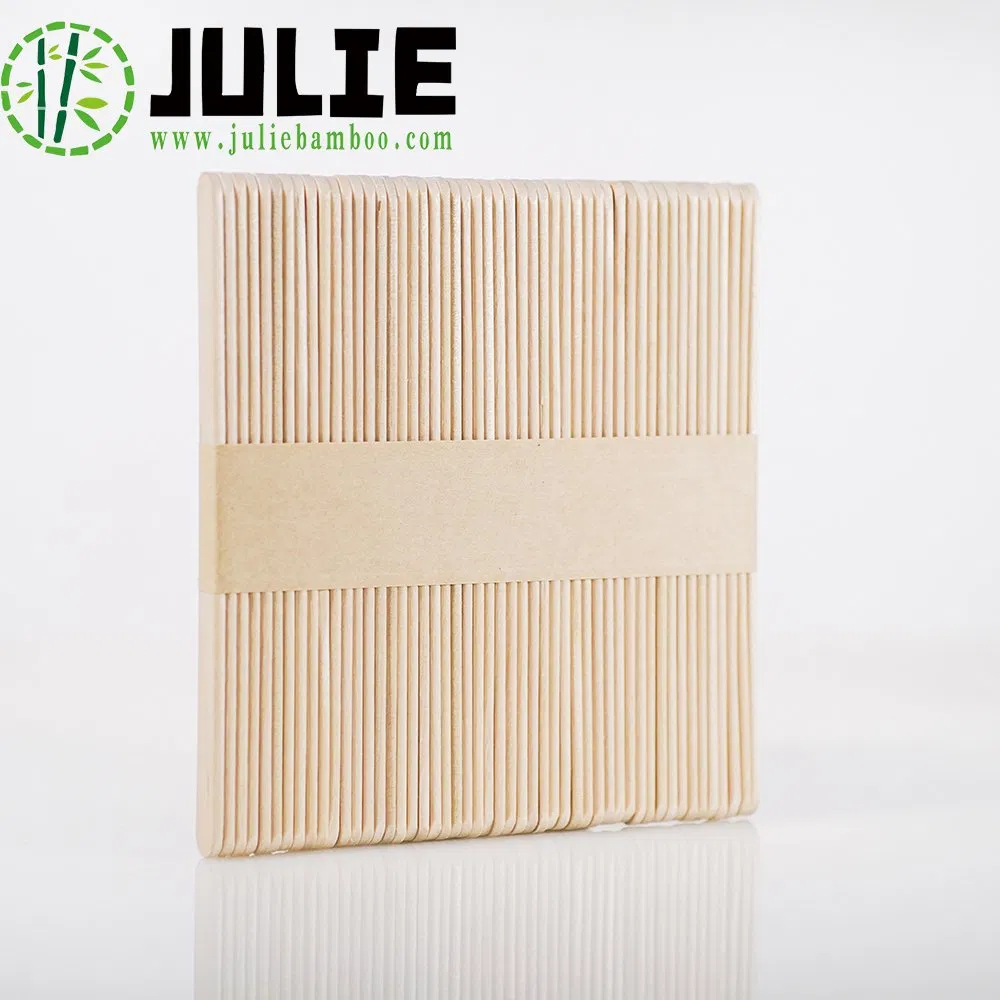 Food-Contact Grade Factory-Direct Eco-Friendly Biodegradable Healthy 114mm 100% Natural Wooden Ice Cream Sticks
