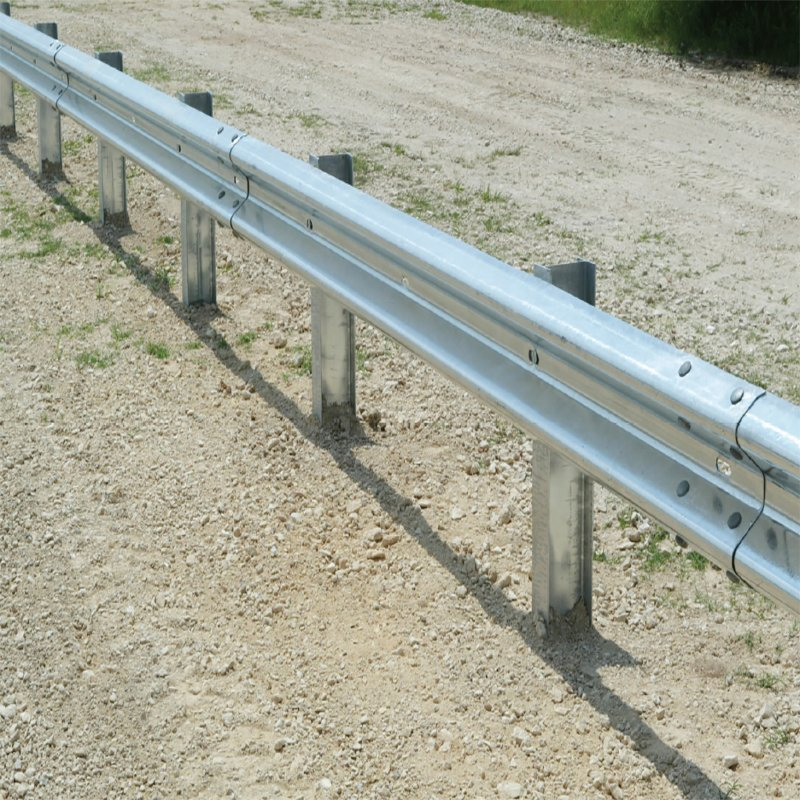 Hot Dipped Galvanized Steel Bridge River Road Traffic Barrier Aashto M180 Highway Two Wave Beam Guardrails