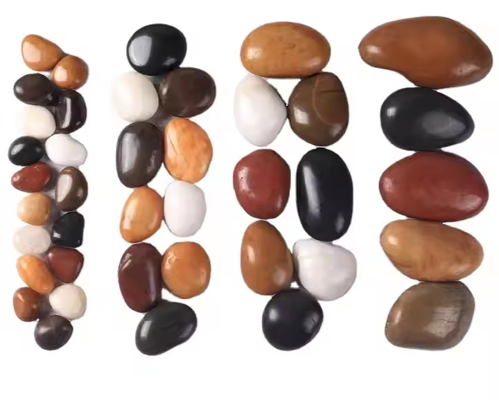 Natural Decorative Polished Mixed Color Pebbles Gravel