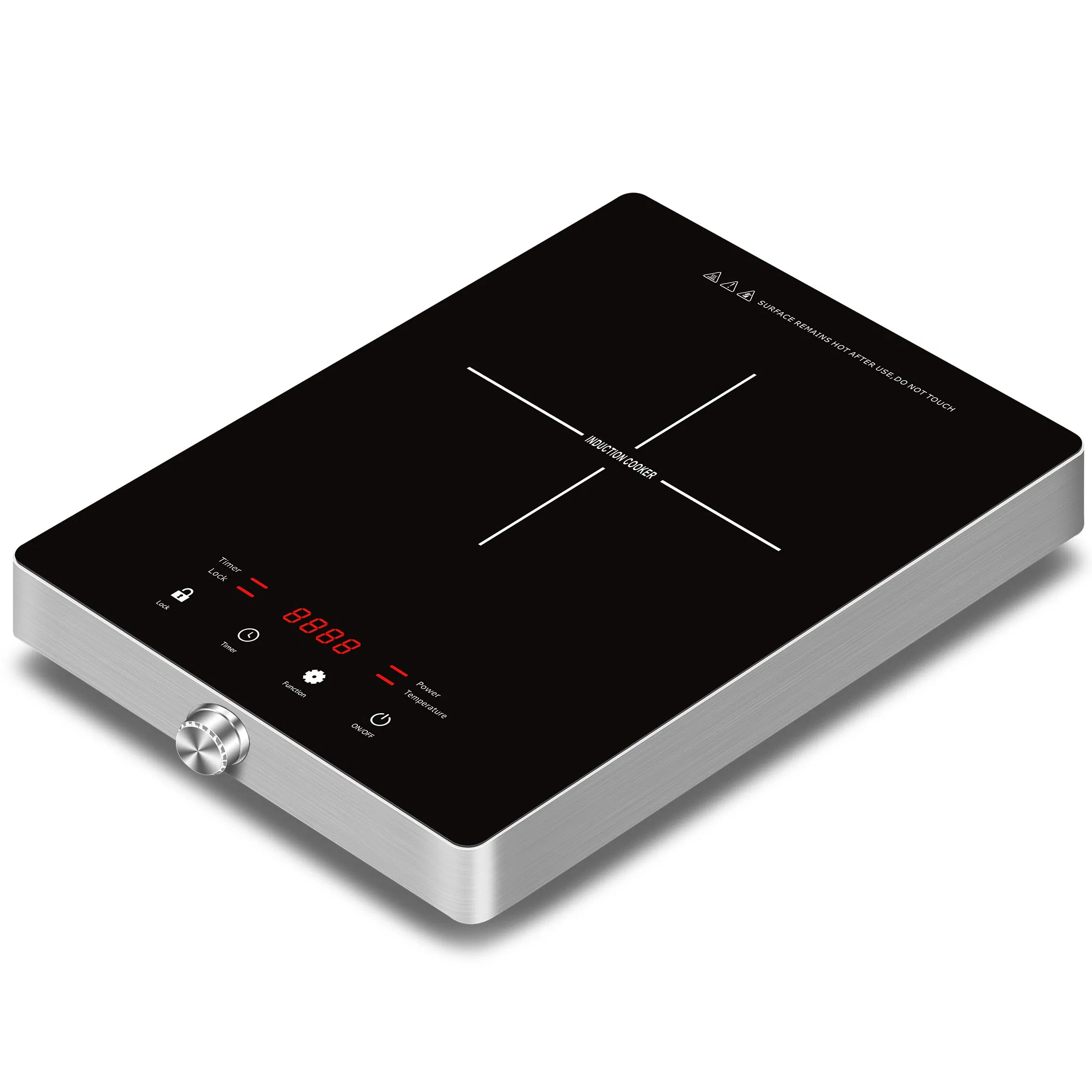 Highest Watt Induction Cooktop with Handle and Slider Sensor Touch Control Design Strong Aluminum Body