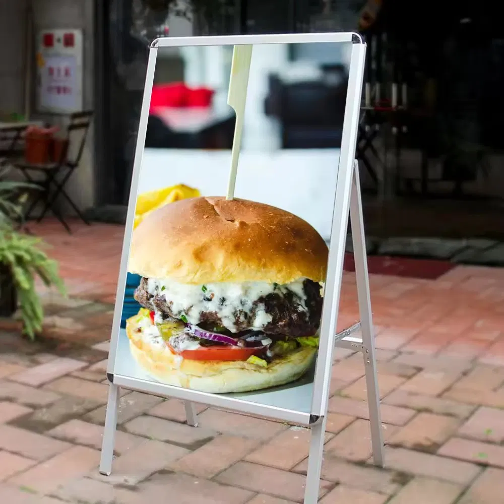 Customized Pavement Advertising Poster Display A Frame Signs Stand