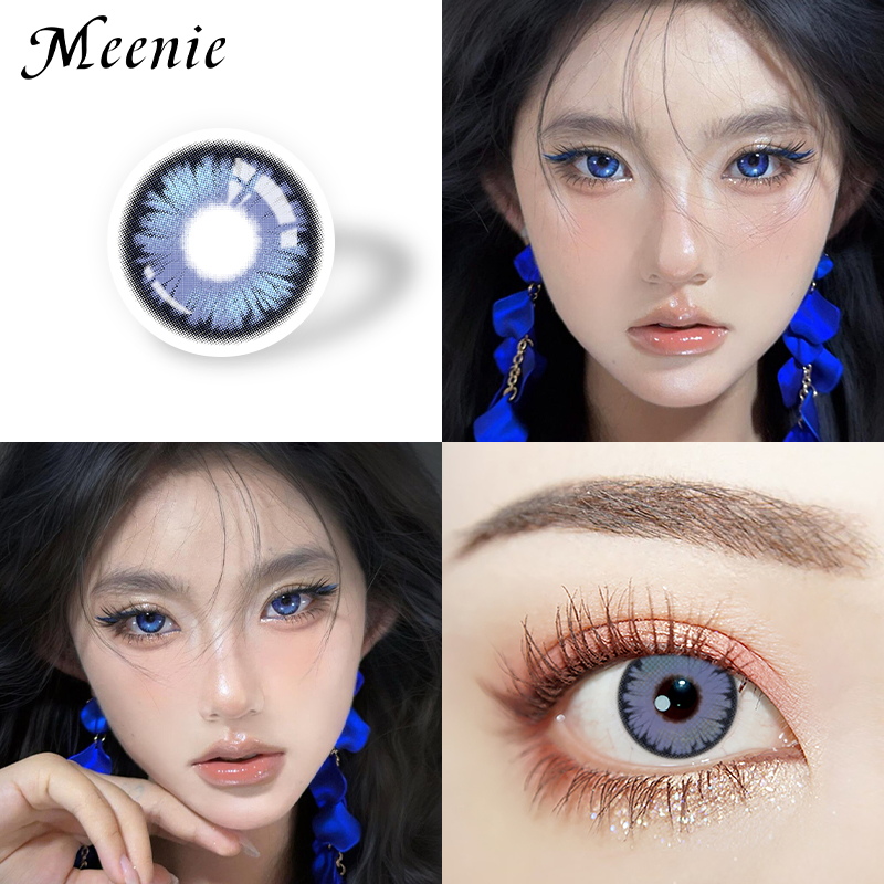 Blue Color Contact Lenses with Power From 0.00 to -6.00 in Stock Can Do Brand