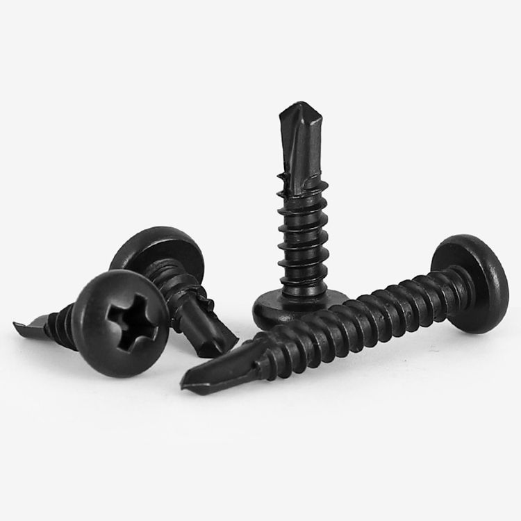 8# 10# 12# M4.2 M4.8 Black Coated Stainless Steel 410 Pan Head Phillips Self Drilling Sheet Metal Tek Screws