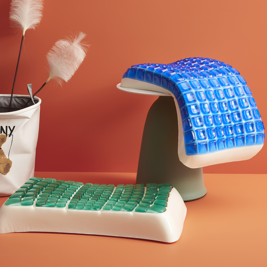 Massage Pillow Gel Cooling Memory Foam Pillow Bed Neck Massage