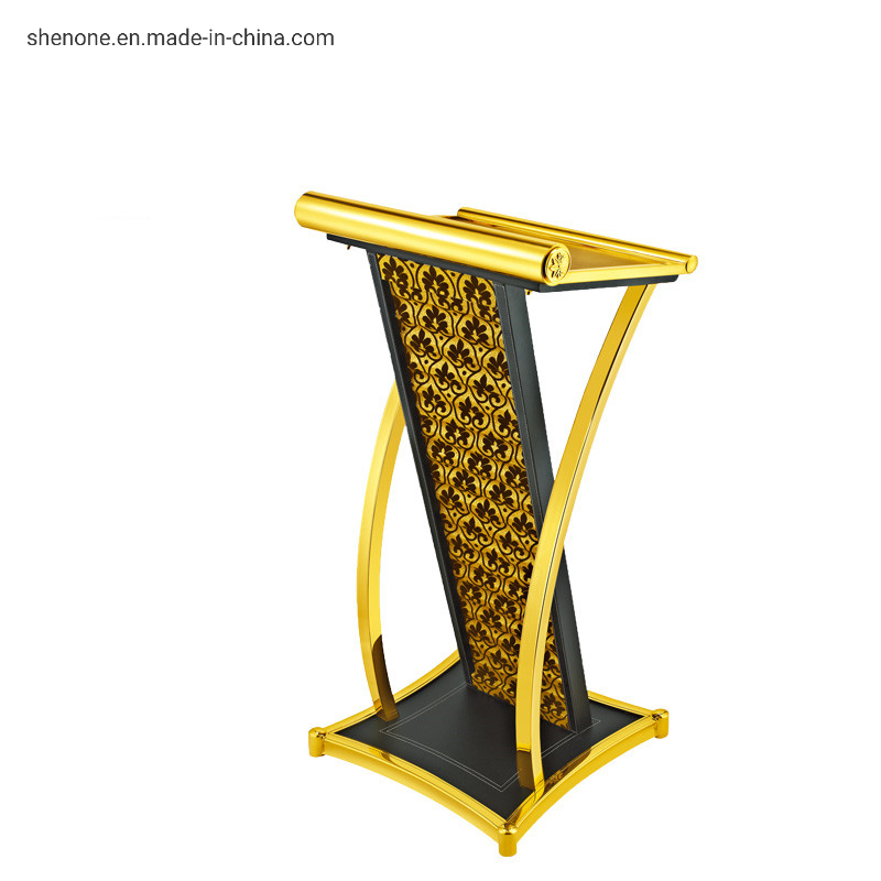 Shenone Professional Speech Lectern Rostrum Design Wooden Hotel Podium for Conference