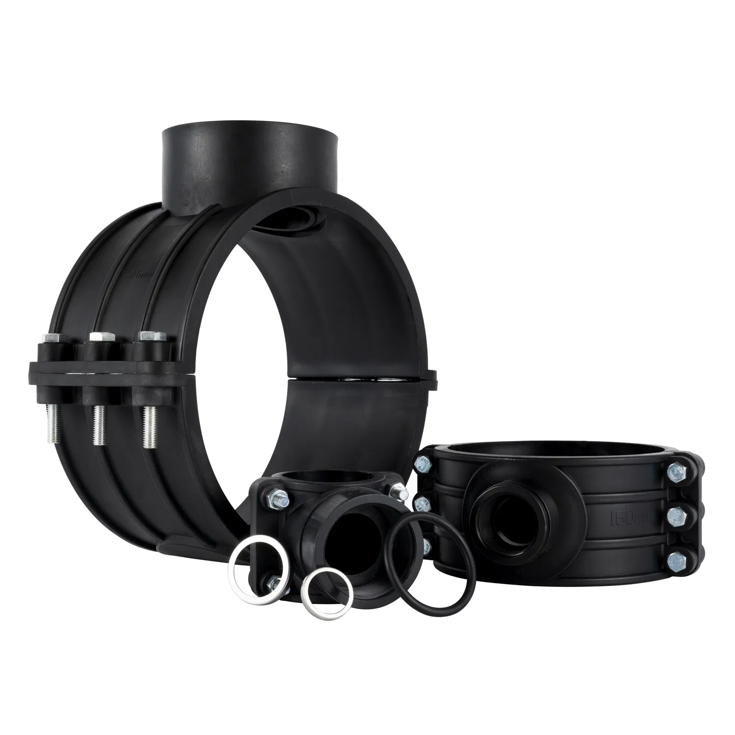 Iron Ring Secured PP Saddle for Sprinkler Irrigation Pipe Fittings