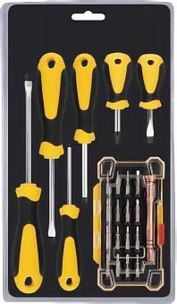 32PCS Screwdriver & Bit Set Plastic Case Double Injected Soft Handle
