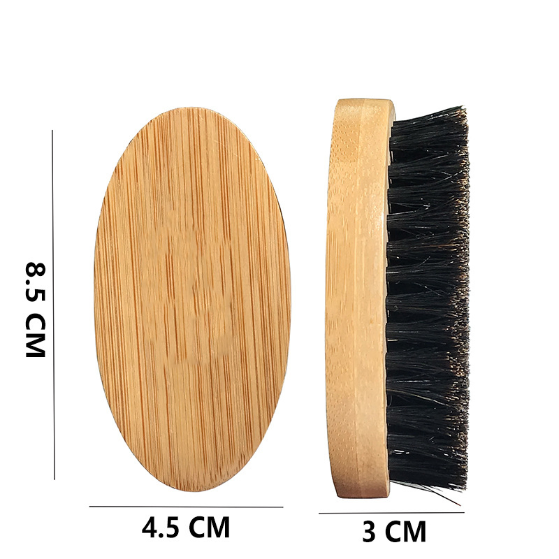 Natural Boar Bristle Beard Brush for Men Professional Wooden Handle Beard and Mustache Grooming Brush